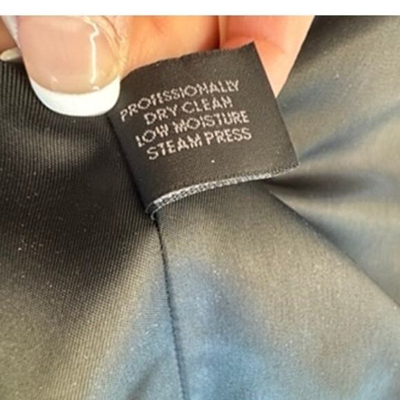 "ANNE KLEIN" Blk Elegant Trench Coat SZ 10 W Belt Cashmere & Wool Blend Money - Picture 8 of 16